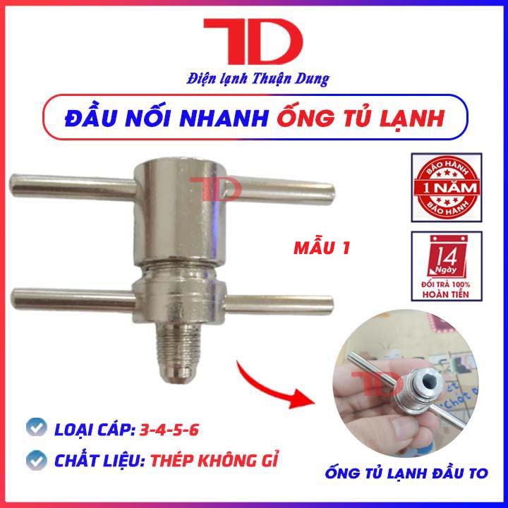 Bộ nối cáp và nối ống nhanh cho tủ lạnh, máy lạnh phi 3-4 5-6 - Điện Lạnh Thuận Dung