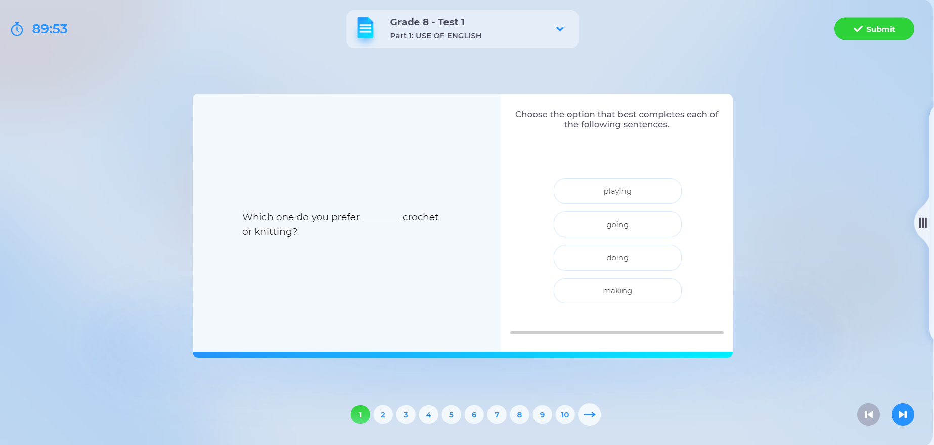 Ứng dụng bài kiểm tra Practice Tests 8