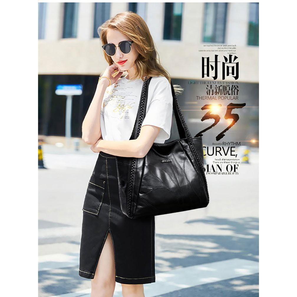 Túi đeo chéo nữ cao cấp da cừu JINGPIN KT 33x28x12cm , Da cừu mềm mại, Chất da cao cấp,Mềm mịn