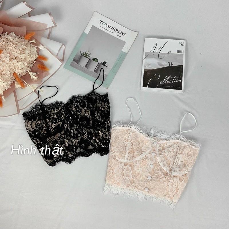 áo 2 dây ren croptop siêu sexy -z8U