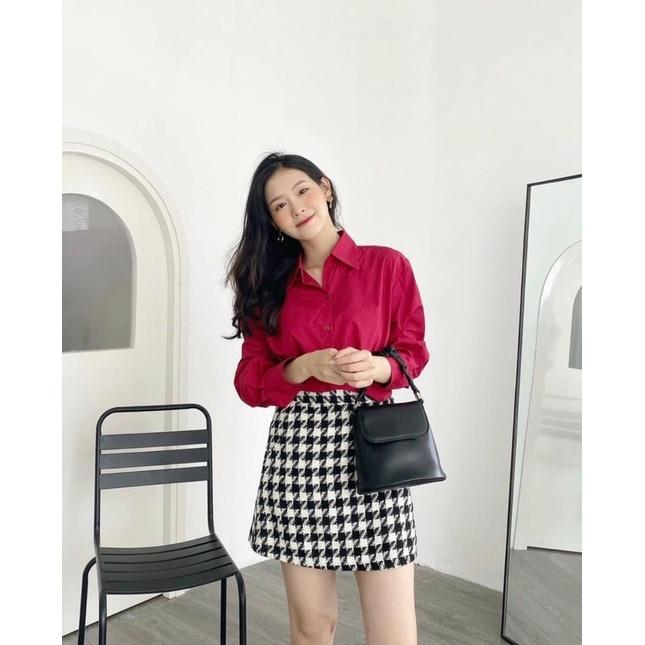 QC11 SƠ MI ĐỎ FROM RỘNG