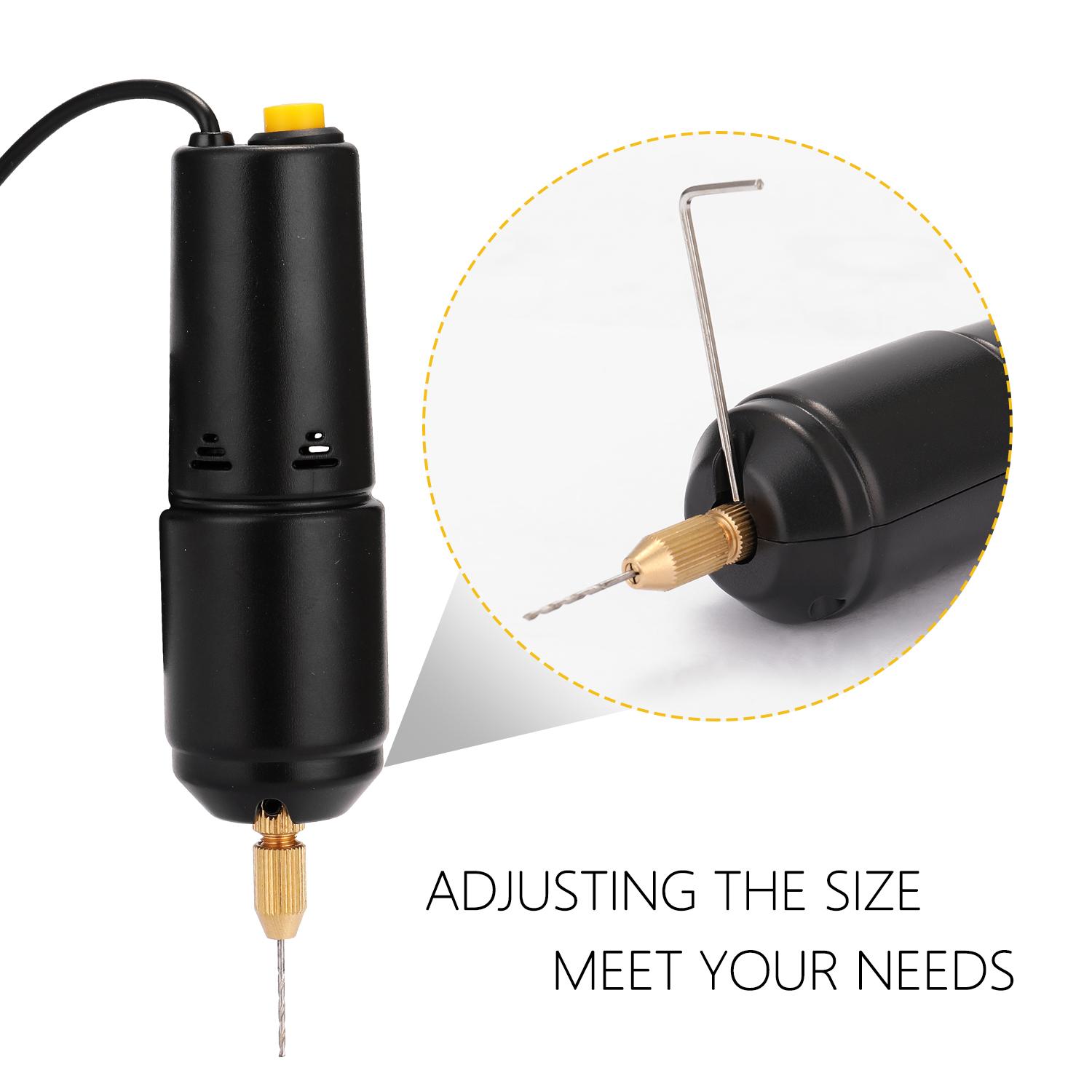 Z-U36 Mini Handheld Electric Drill USB Puncher 5V Power Small Grinding Tool for Jewelry Pearl Resin DIY