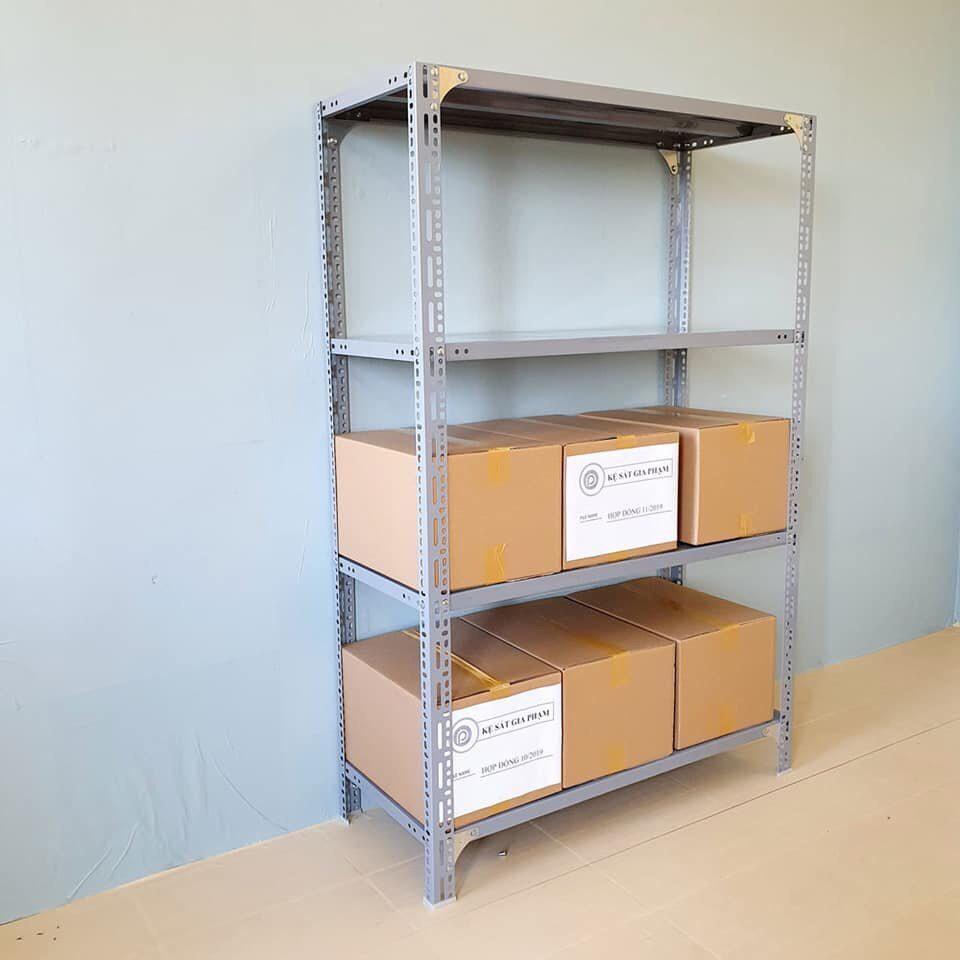 KỆ SẮT V LỖ 4 TẦNG RỘNG 30CM X DÀI 120CM X CAO 150CM,KỆ SẮT V LỖ LẮP GHÉP ĐA NĂNG