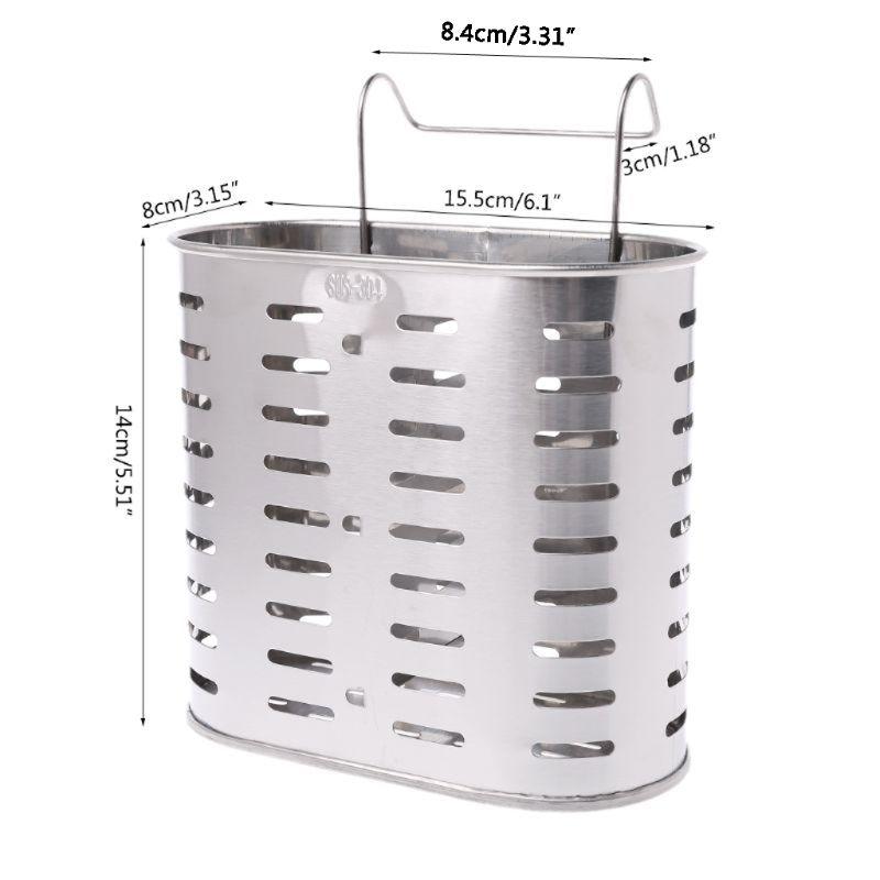 Thép Không Gỉ 304 Treo Dao Kéo Giá Đỡ Điện Muỗng Nĩa Đũa Giỏ Chứa Đồ Giá Treo Nhà Bếp Phụ Kiện Dụng Cụ Tổ Chức