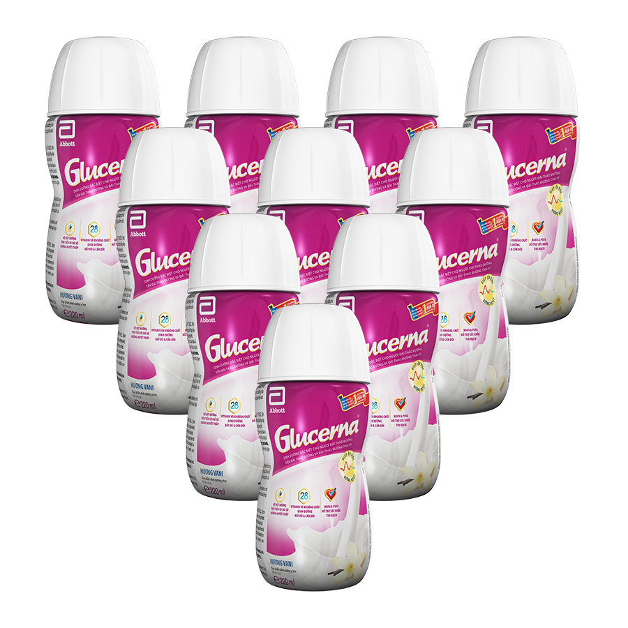 Thùng 30 Chai Sữa Nước Abbott Glucerna Vani 220ml