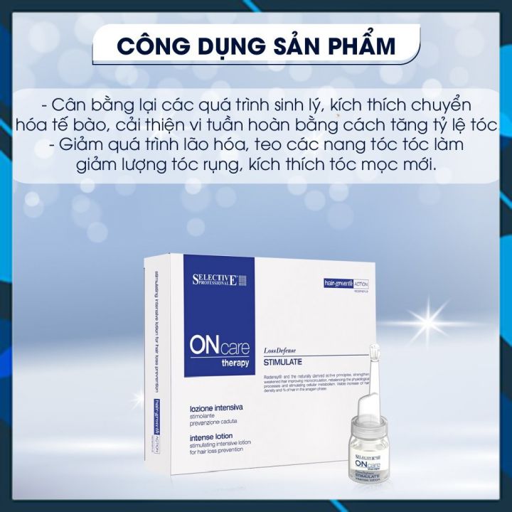 Hộp Tinh Dầu Ngăn Ngừa Rụng Tóc Chuyên Sâu Selective - Stimulate Intense Lotion
