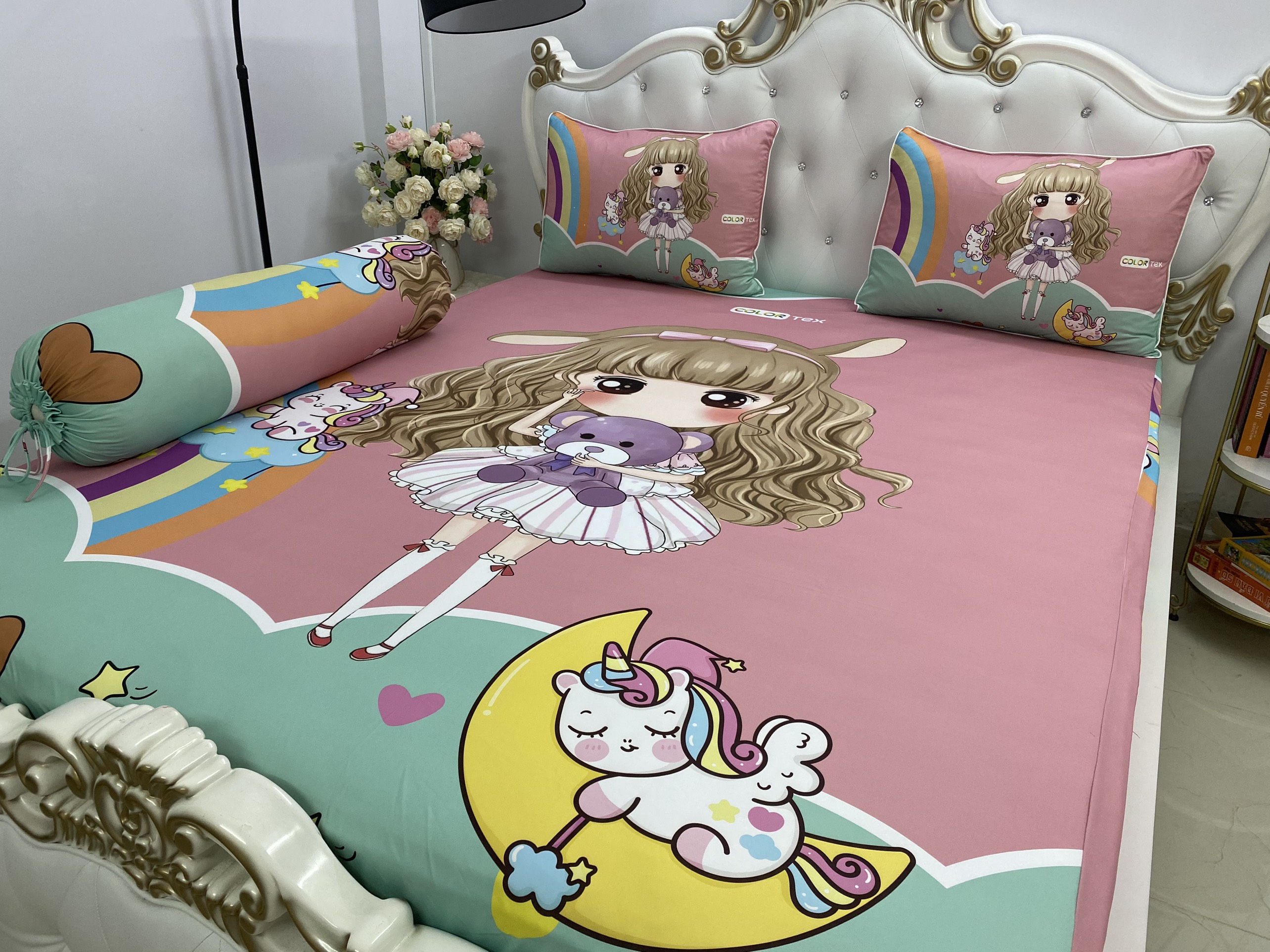 Bộ Drap gối Thun gối thun Ý 5D Cao Cấp , mát lạnh, thấm hút tốt.