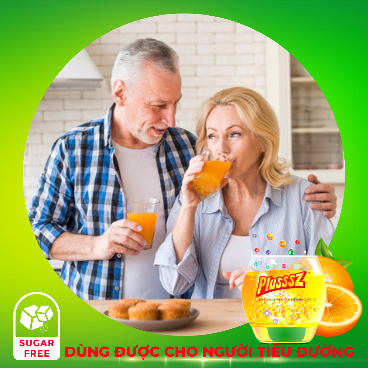 Viên sủi Plusssz Performance vị cam không đường cung cấp 13 vitamin và khoáng chất, bổ sung cafein từ Guarana hỗ trợ tăng cường sức đề kháng