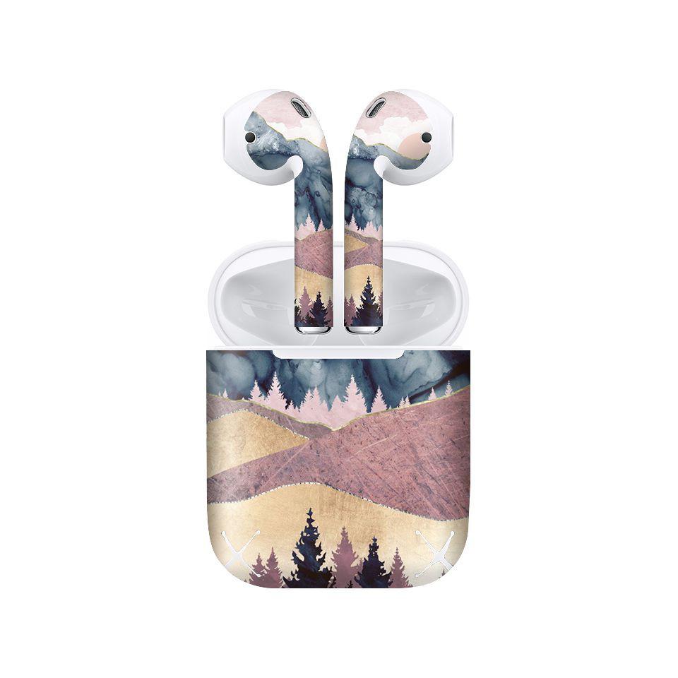 Miếng dán skin cho AirPods in hình giả sơn mài - GSM115