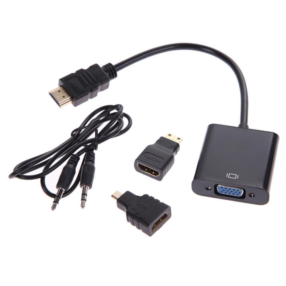 Cáp chuyển đổi từ cổng mini HDMI / Mini HDMI sang cổng VGA có cổng Audio