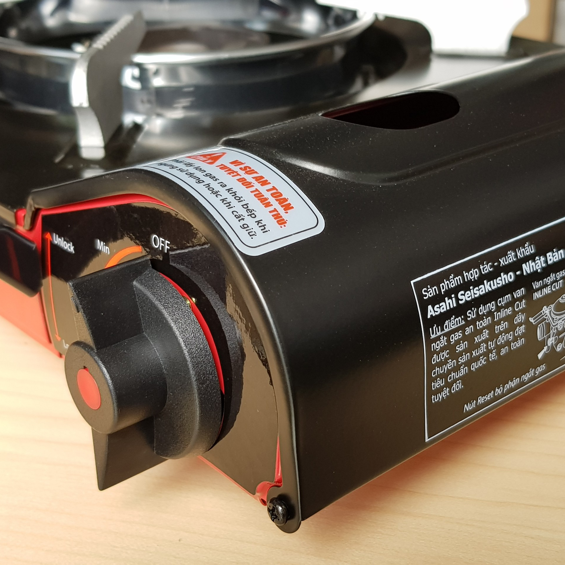 Bếp Ga Mini Chống Cháy Nổ Namilux PL1911PF Van Inline-Cut Tự Động Ngắt Ga Trong - Hàng Chính Hãng