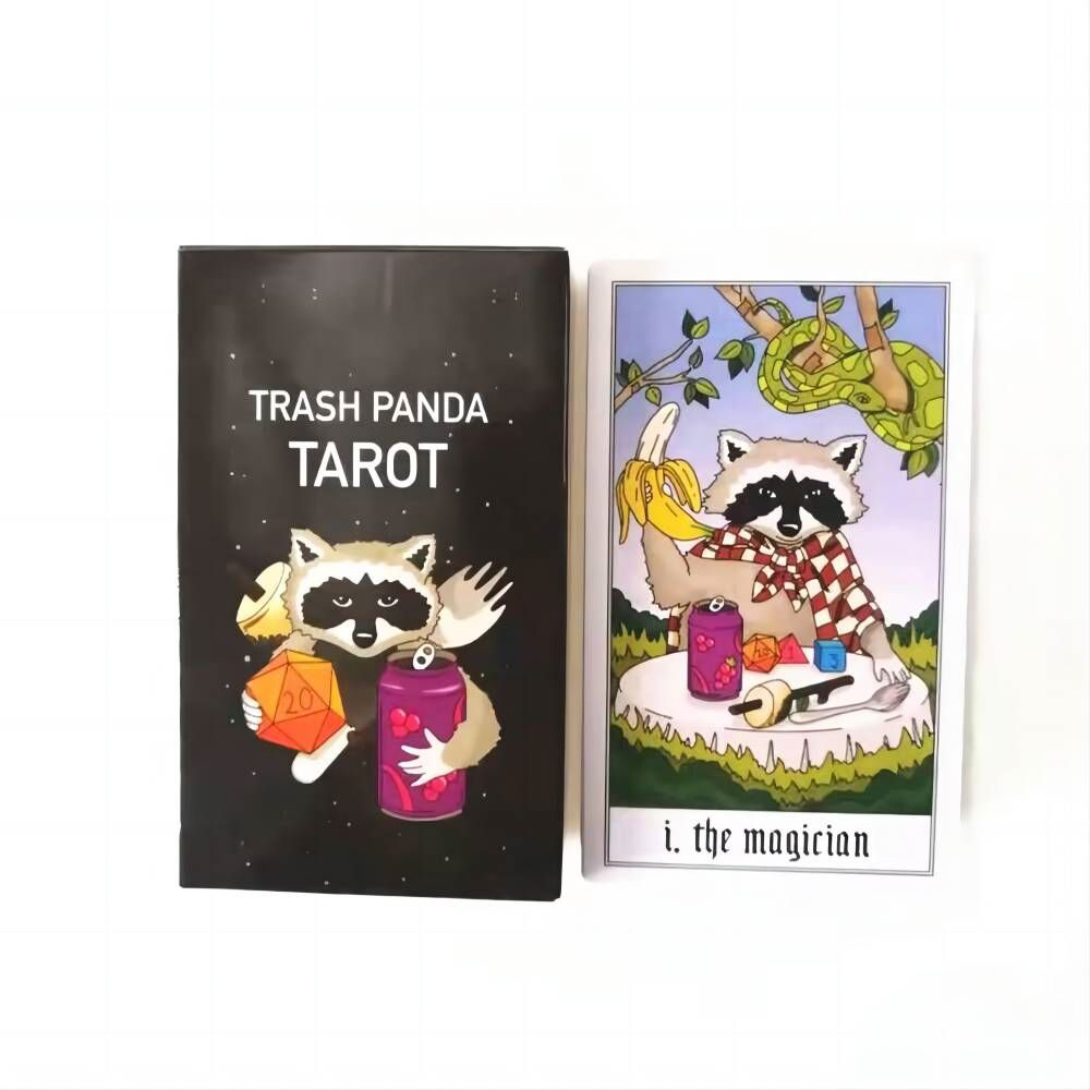 Bộ bài Trash Panda Tarot 78 lá 7x12 cm tặng đá thanh tẩy