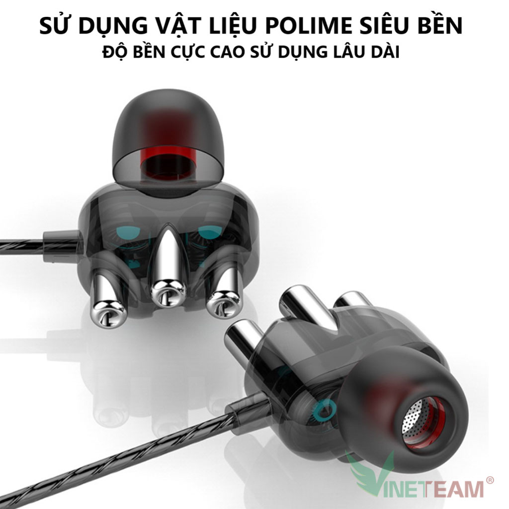 Tai Nghe Chống Ồn Có Dây VINETTEAM A6 Premium BASS 2022 Thế Hệ Mới, Giải Trí, Chơi Game Dùng Cho Cả Điện Thoại, Máy Tính - Hàng Chính Hãng