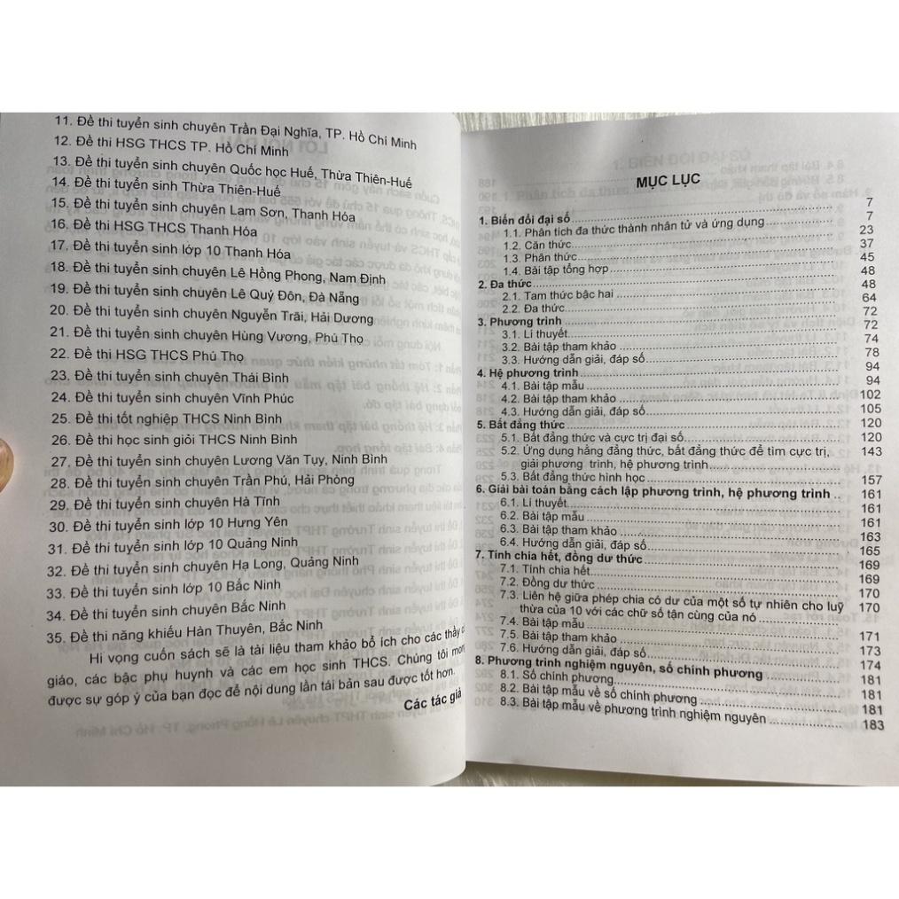 Sách - 15 chủ đề thường gặp trong các kì thi THCS và tuyển sinh lớp 10 môn Toán