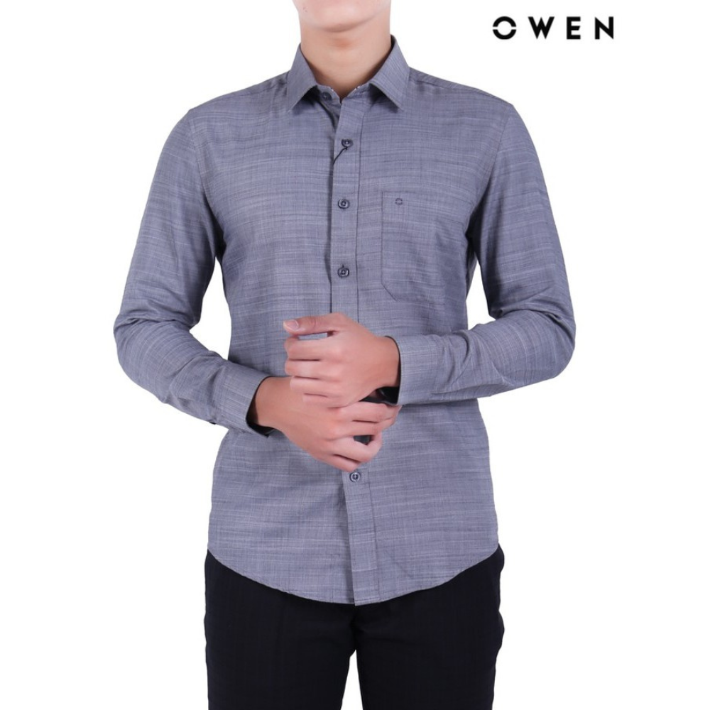 OWEN - Áo sơ mi nam Dài tay form Slim Fit Màu trung tính chất liệu Bamboo - AS20696DT