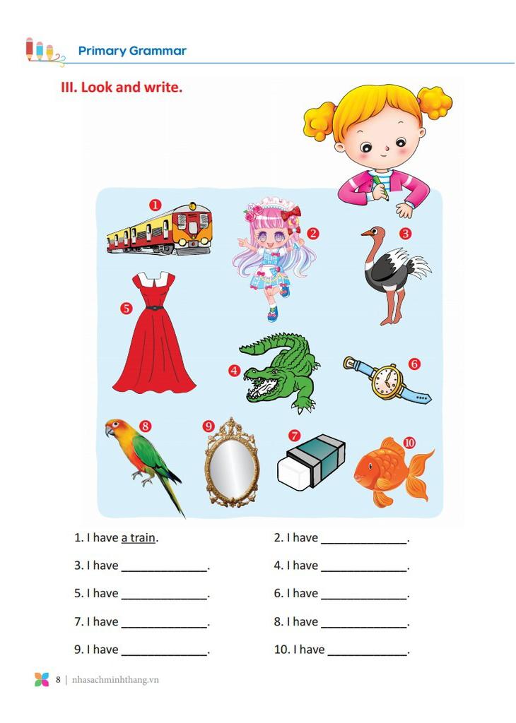 Primary Grammar - Ngữ Pháp Tiếng Anh Theo Chủ Đề Lớp 3 - Tập 1 (Tái Bản 2024)