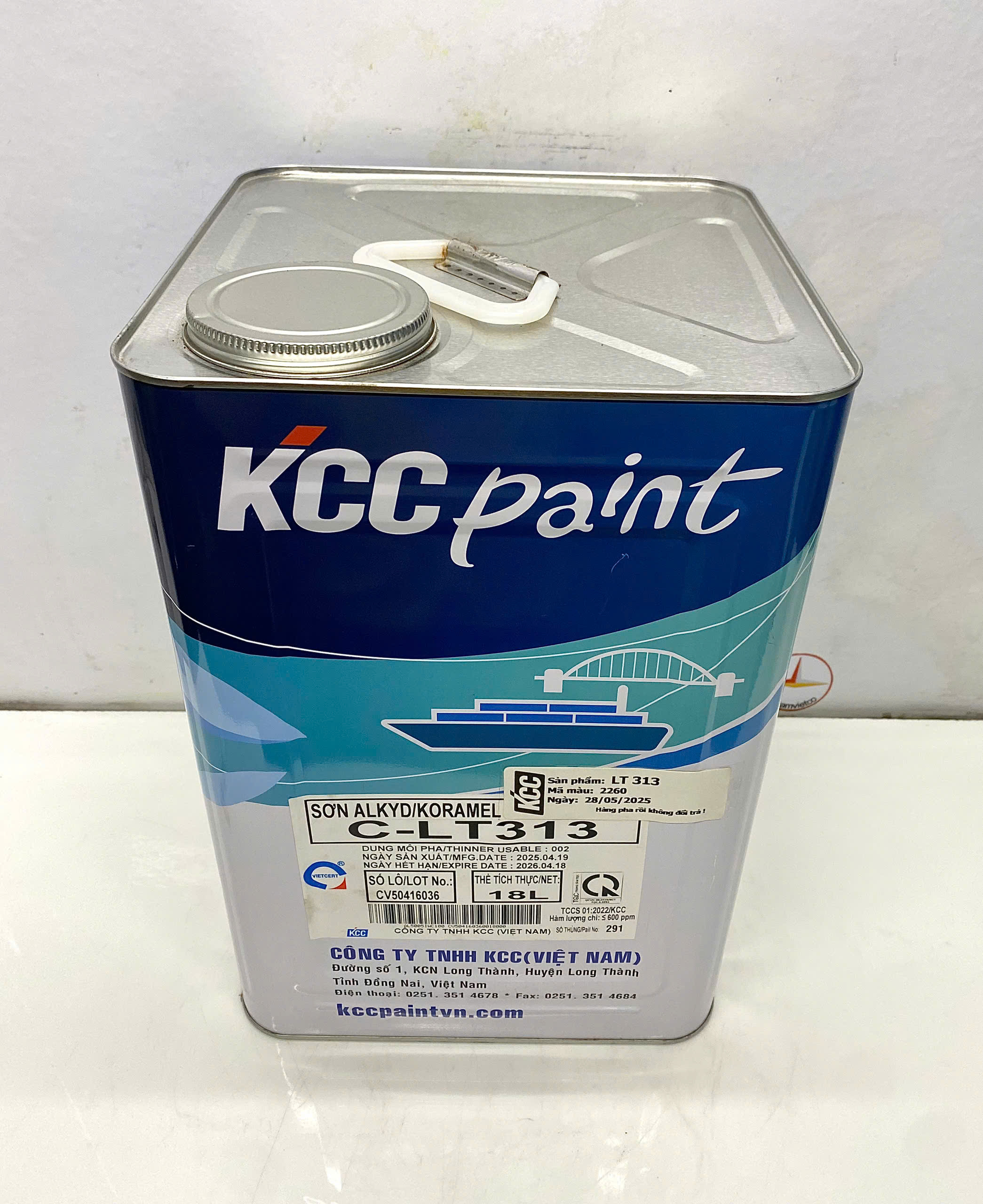 Sơn Alkyd KCC LT313 Base C màu nâu đỏ 2260 _18L