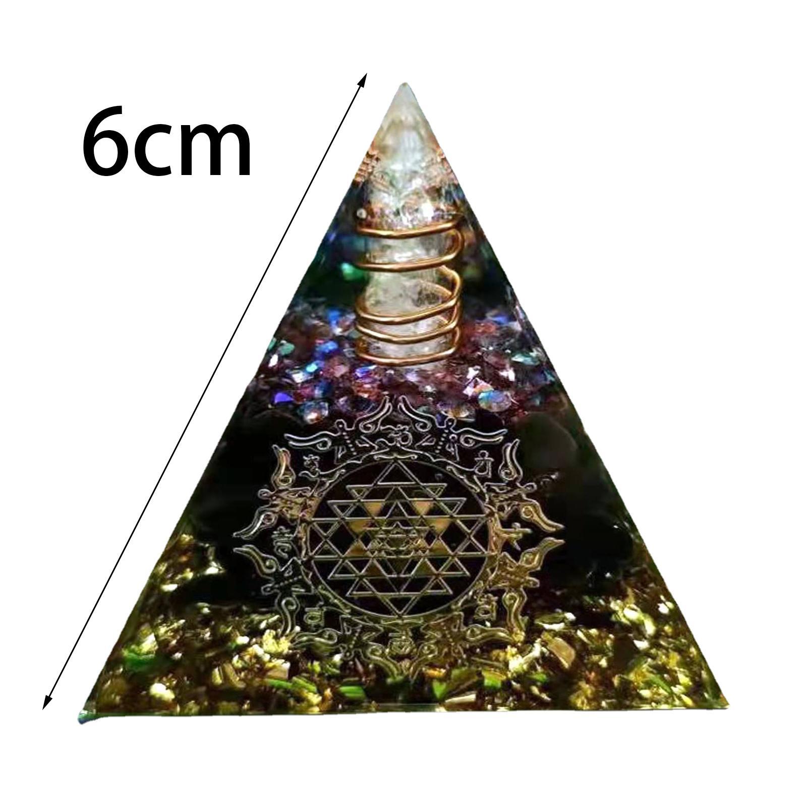 6x6 chakras Orgone Pyramid Energy Reiki crystal Heal Amethyst Pyramid