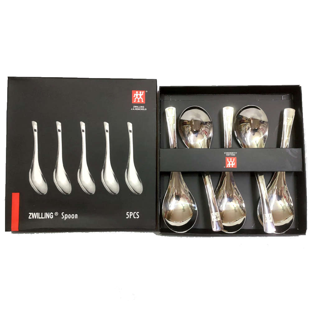 BỘ 5 MUỖNG THÌA PHỞ CAO CẤP SANG TRỌNG LOẠI DÀY ĐẸP CHẤT LIỆU 100% INOX 304 CAO CẤP CHỐNG HAN GỈ, CẦM CHẮC TAY KÈM HỘP ĐỰNG - HÀNG LOẠI 1