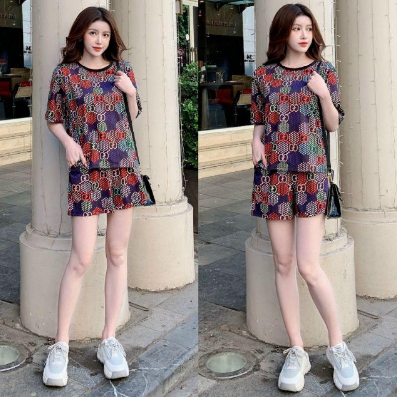 SET BỘ THỜI TRANG FOM RỘNG PHỐI HỌA TIẾT