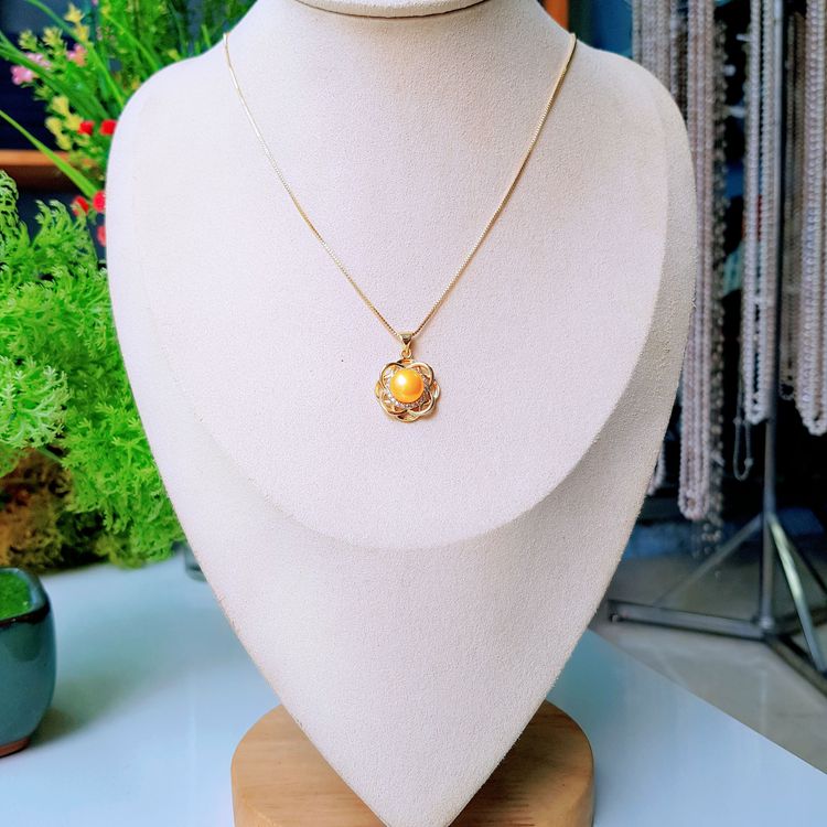 Mặt Dây Chuyền Ngọc Trai Nước Ngọt Thiên Nhiên Cao Cấp - Hoa Phú Quý - Trang Sức Cô Tấm - STACY PEARL (9-10y) - CTJ2811