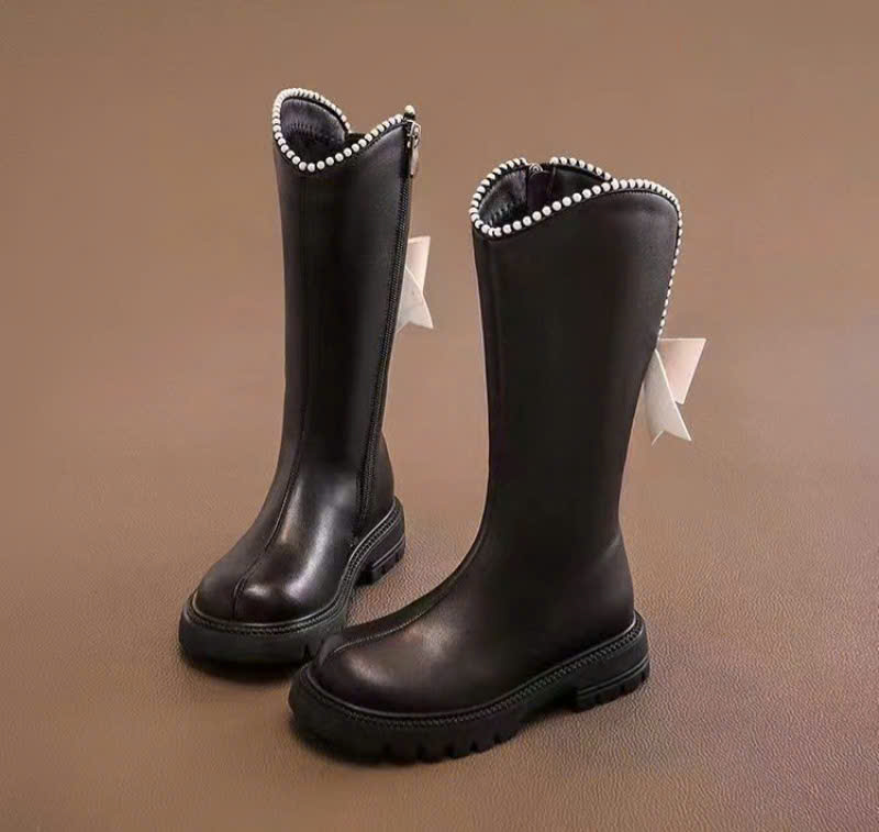 Giày bốt boots cổ cao cho bé gái bé trai phong cách Hàn Quốc đẹp diện đi chơi đi tiệc size 26-37 hàng Quảng Châu cao cấp
