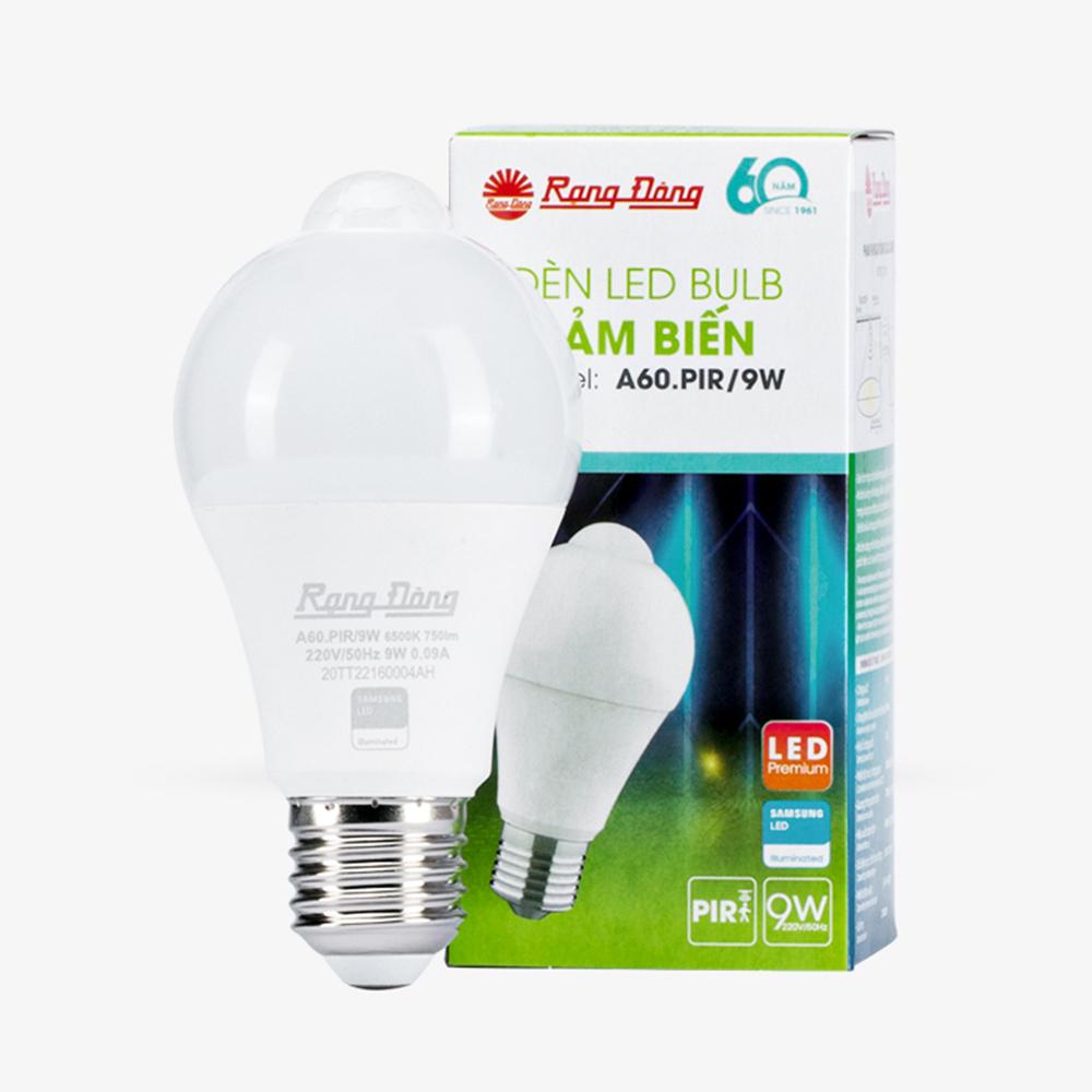 Bóng đèn LED Bulb cảm biến Rạng Đông A60/9W.PIR