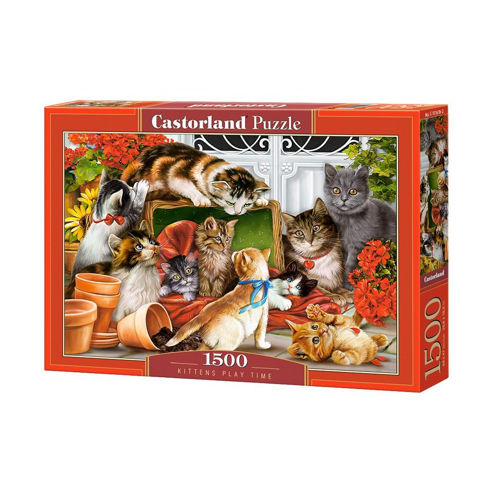Xếp hình puzzle vui chơi của những chú mèo 1500 mảnh CASTORLAND C-151639