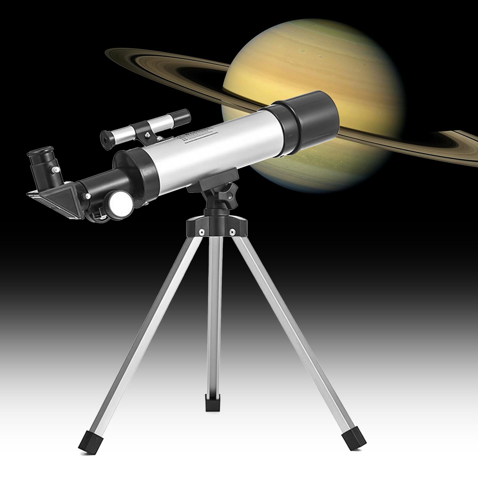 Astronomical Telescope Compact Portable Telescope of 90X Magnification with Finder Scope Adjustable Tripod for Kids
