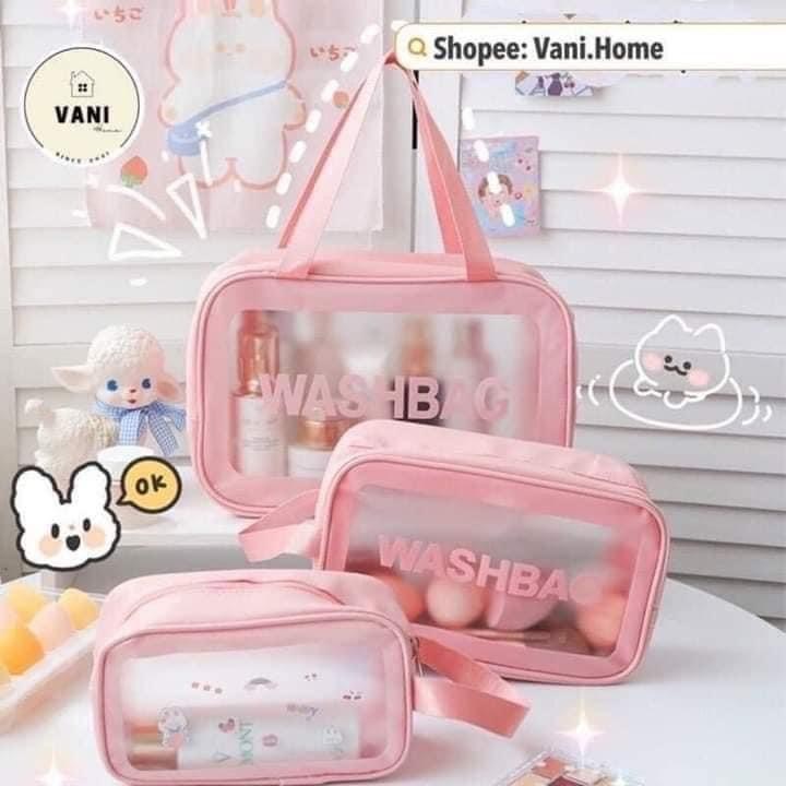 SET 3 TÚI ĐỰNG MỸ PHẨM WASHBAG CAO CẤP