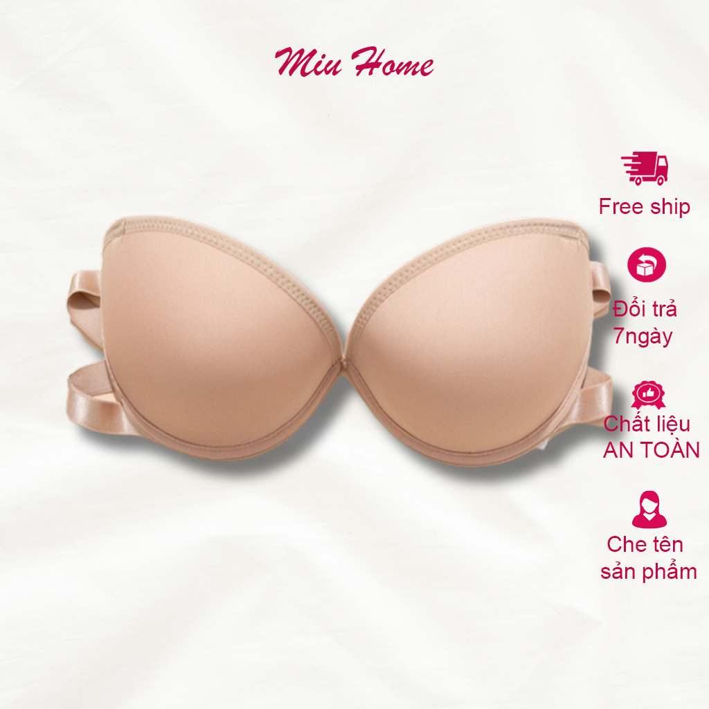 Áo Cúp Ngực MIUHOME Đệm Tim Chống Tụt Không Dây Đẩy Ngực AC04