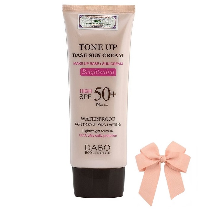 Kem Chống Nắng Dabo Tone Up Base Sun Cream SPF50+ PA+++ (70ml) - Tặng Kèm Nơ Morie Fashion