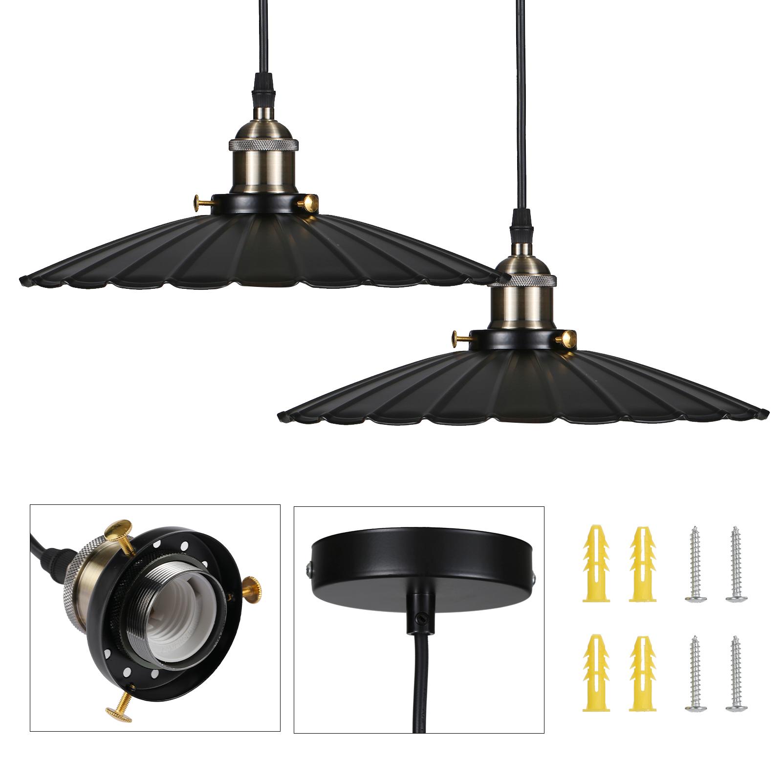 Tomshine AC110V Retro Pendant Light Fixtures E26 Base Socket Vintage Chandelier Hanging Lamp Ceiling Lighting for Restaurant Home Kitchen Dining Room Bar Cafe Shop