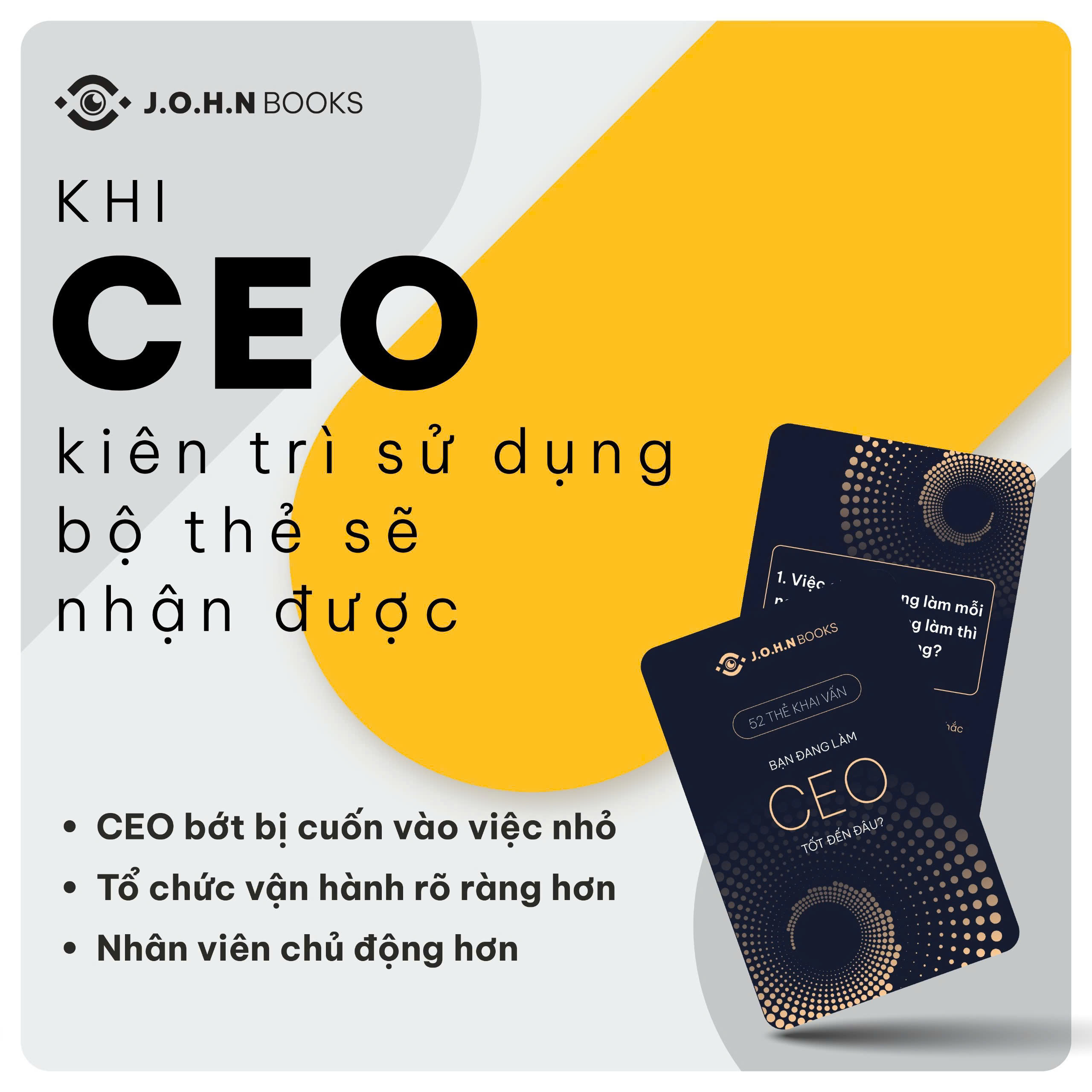 Bộ thẻ 52 câu hỏi dành cho CEO – Công cụ tự đánh giá &amp; nâng cấp năng lực quản trị