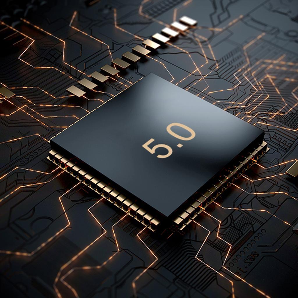 Over Ear Wireless Headphones Deep Bass Noise Cancelling Headset with Mic Red