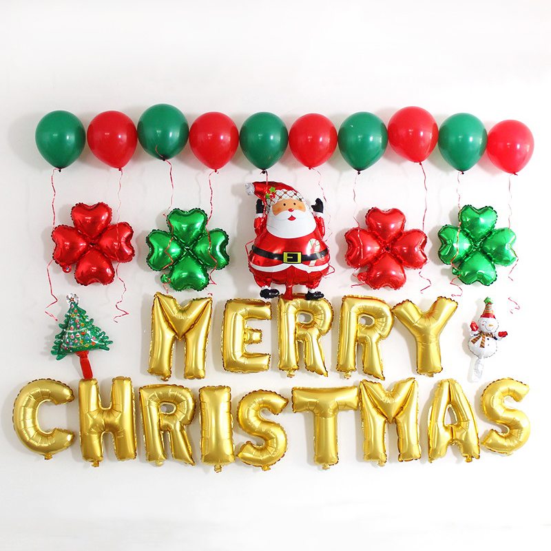 Sét Bóng Trang Trí Chủ Đề Giáng Sinh Noel Mẫu Mới 2020