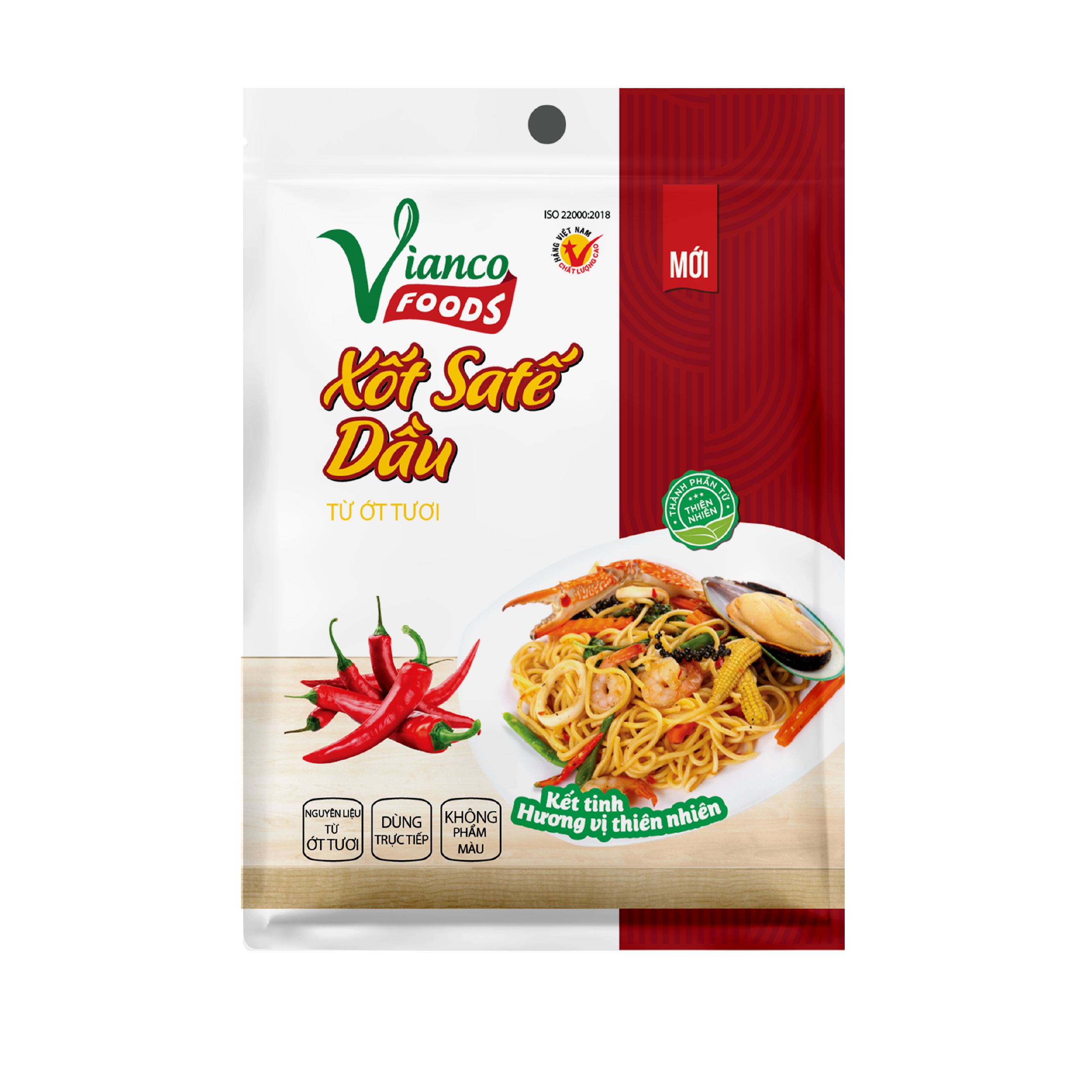 Xốt Satế Dầu ViancoFoods Việt Ấn 5 gói x 18gr