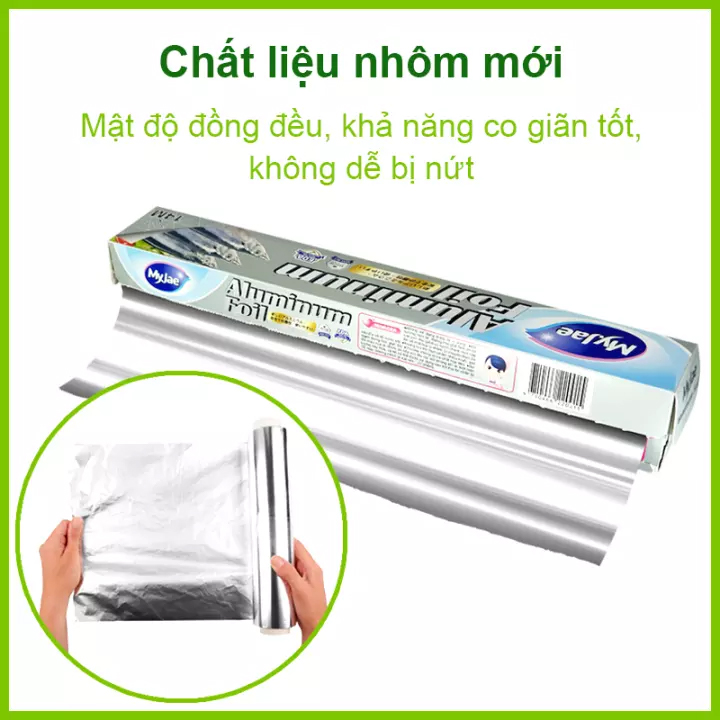 Combo 3 Hộp Giấy Bạc Màng Nhôm MyJae Đài Loan Để Bảo Quản, Nướng Thức Ăn, Bọc Thực Phẩm 30cm x 14m