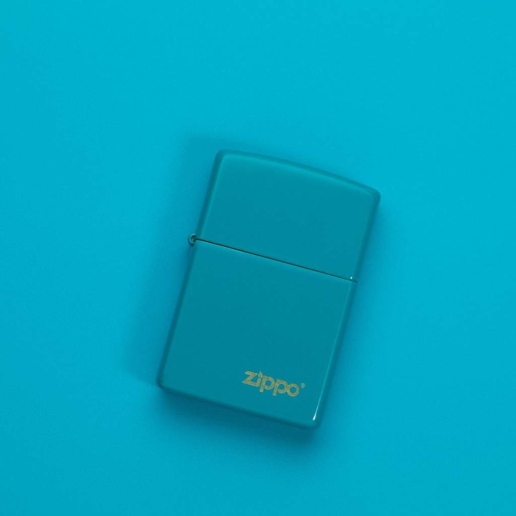 Bật Lửa Zippo 49454ZL – Zippo Flat Turquoise Zippo Logo