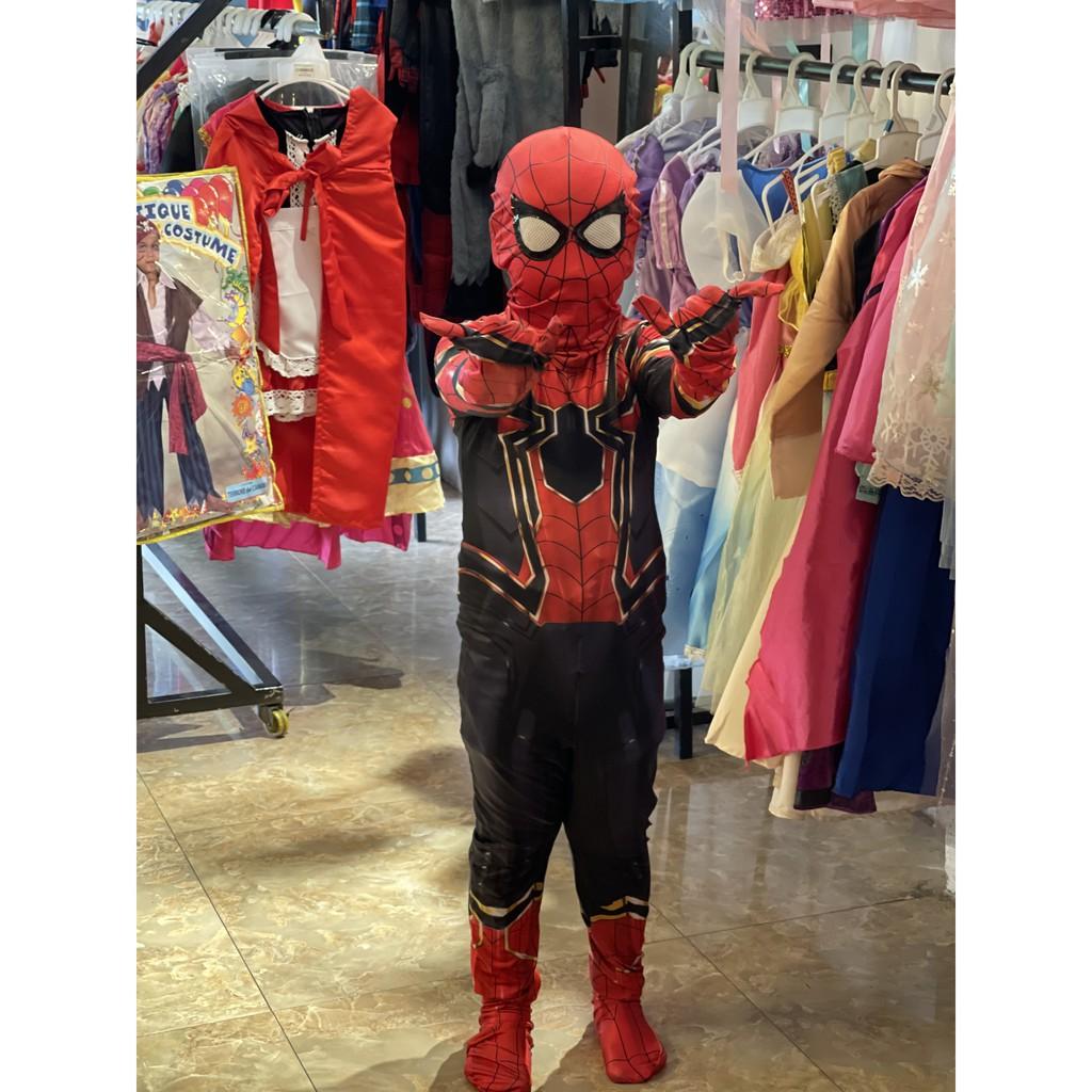 NGƯỜI LỚN - TRẺ EM Trang Phục Hóa Trang Người Nhện Người Máy Màu Đen Spiderman