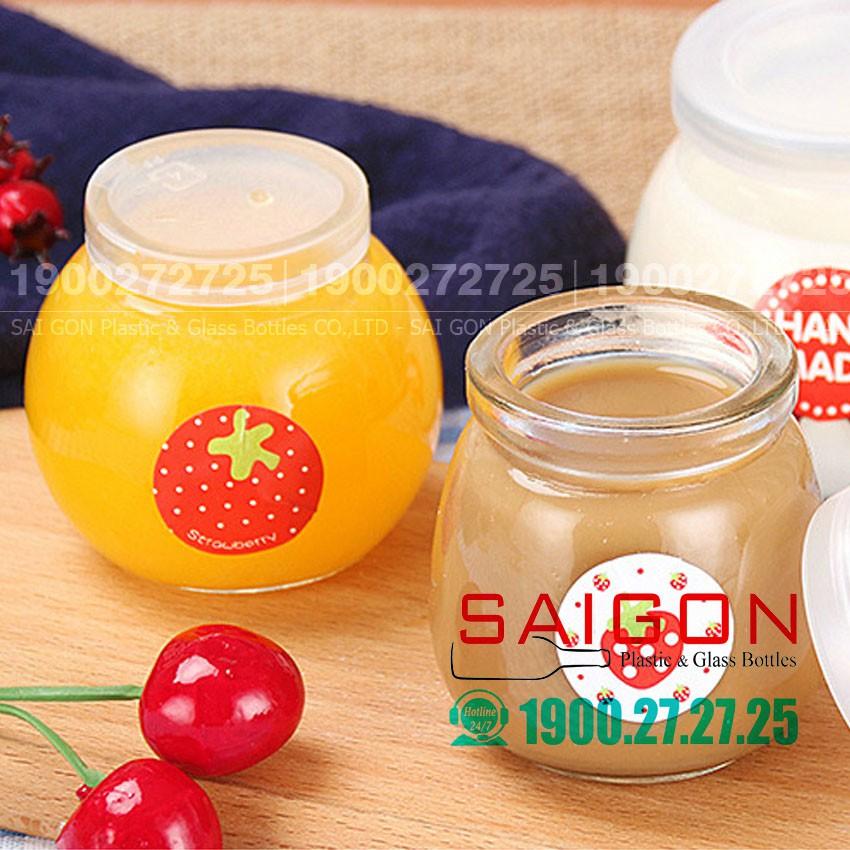 Combo 06 Hũ Thủy Tinh 100ml , 200ml làm sữa chua , Tùy Chọn Mẫu