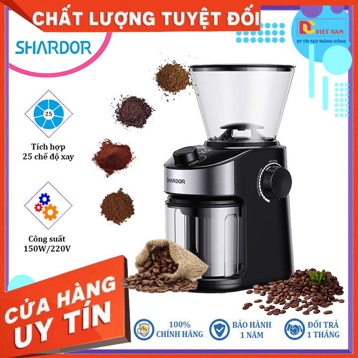 Máy xay hạt cà phê cao cấp Shardor CG836B - Hàng Chính Hãng