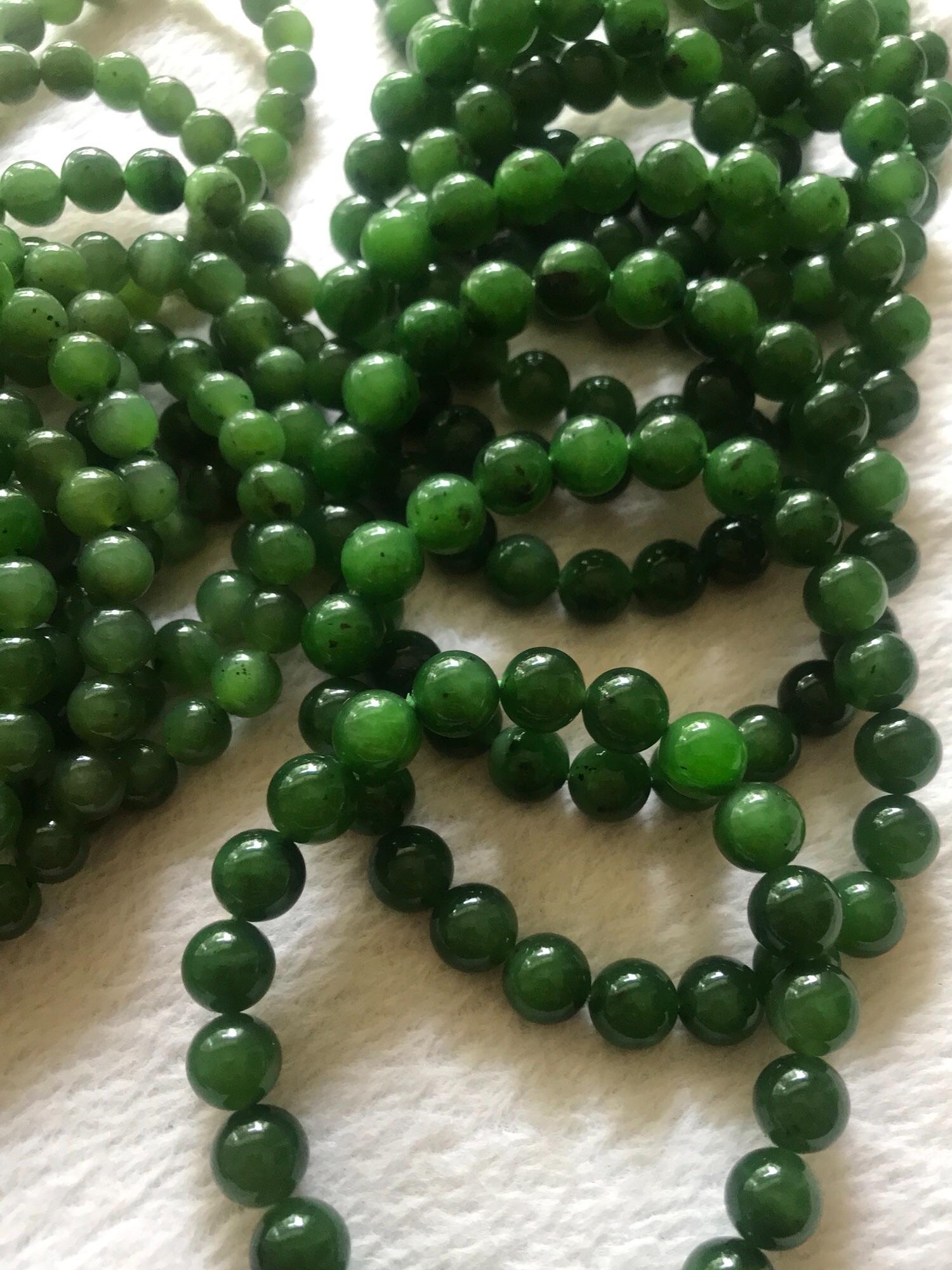 Vòng tay Ngọc Jade Xanh Ngọc Bích 9,5mm Chất đẹp hợp Nữ mạng Mộc Hỏa Thủy ạ
