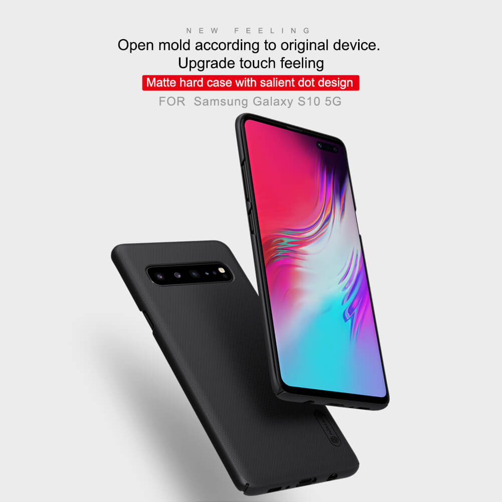 Ốp Lưng Sần chống sốc cho Samsung Galaxy S10 5G hiệu Nillkin Super Frosted Shield - Hàng Chính Hãng