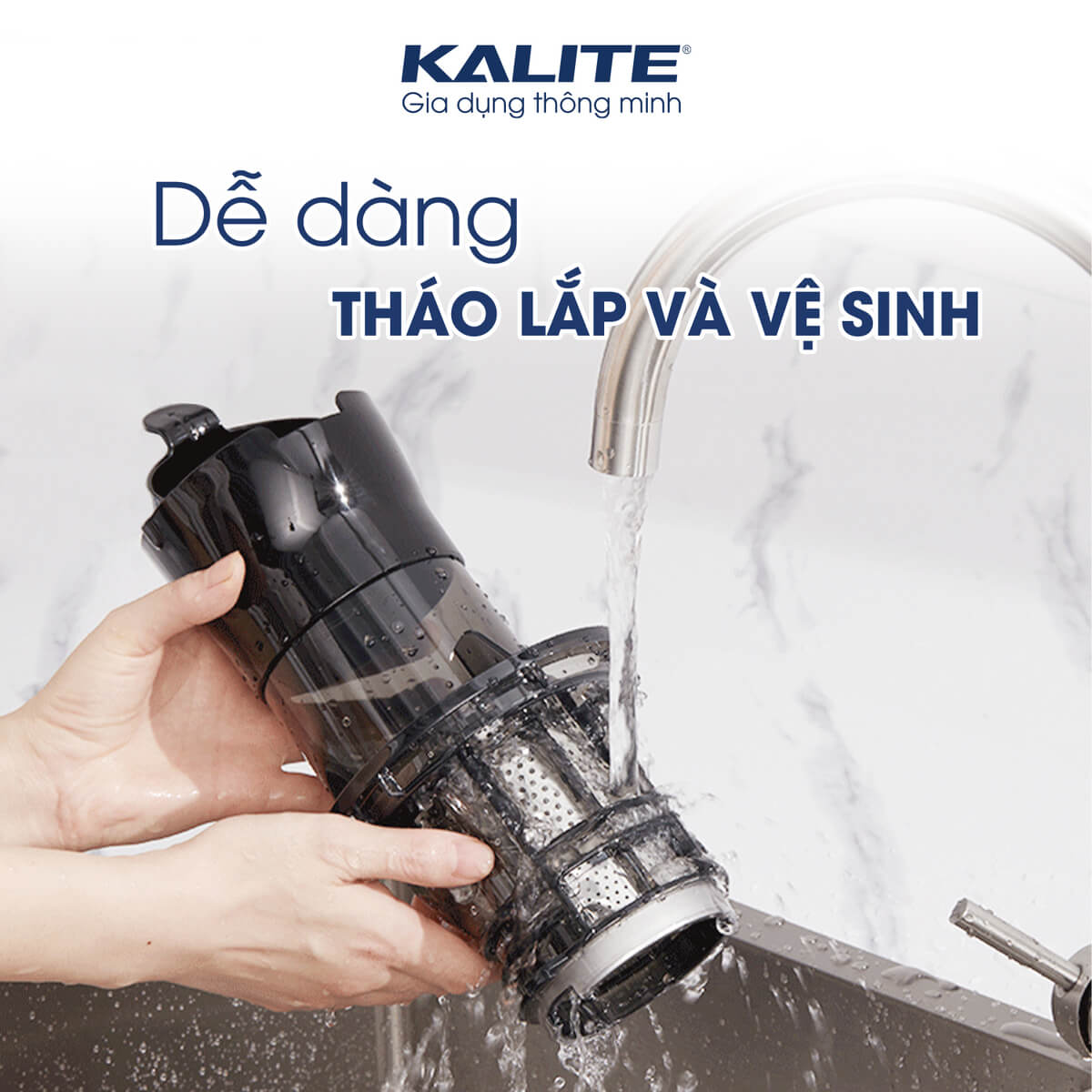 Máy Ép Trái Cây, Máy Ép Chậm Mini KALITE KSJ4415 Tiêu Chuẩn Châu Âu Dung Tích 400 ML Công Suất 200 W - Hàng Chính Hãng