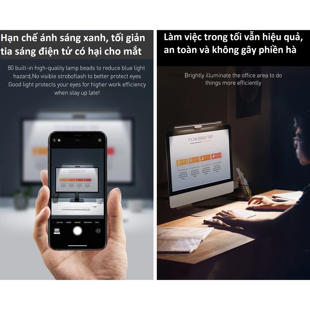 Đèn treo màn hình máy tính bảo vệ mắt Baseus i-Work Series (Youth) - Hàng chính hãng