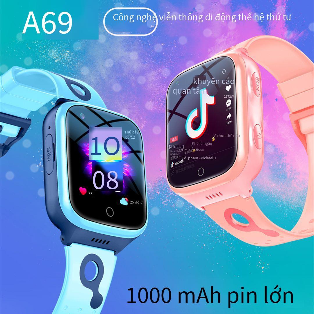Ưu đãi đặc biệt WeChat rung 4G đầy đủ Netcom điện thoại thông minh trẻ em xem video định vị học sinh tiểu học thiên tài thanh toán A69