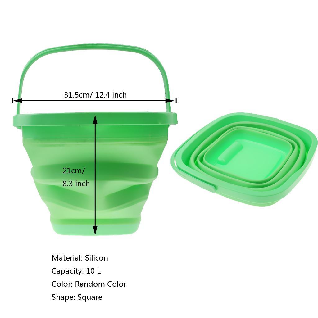 Foldable Water Bucket Fishing Tackle Pail Minnow Bait Lure Container S 10L