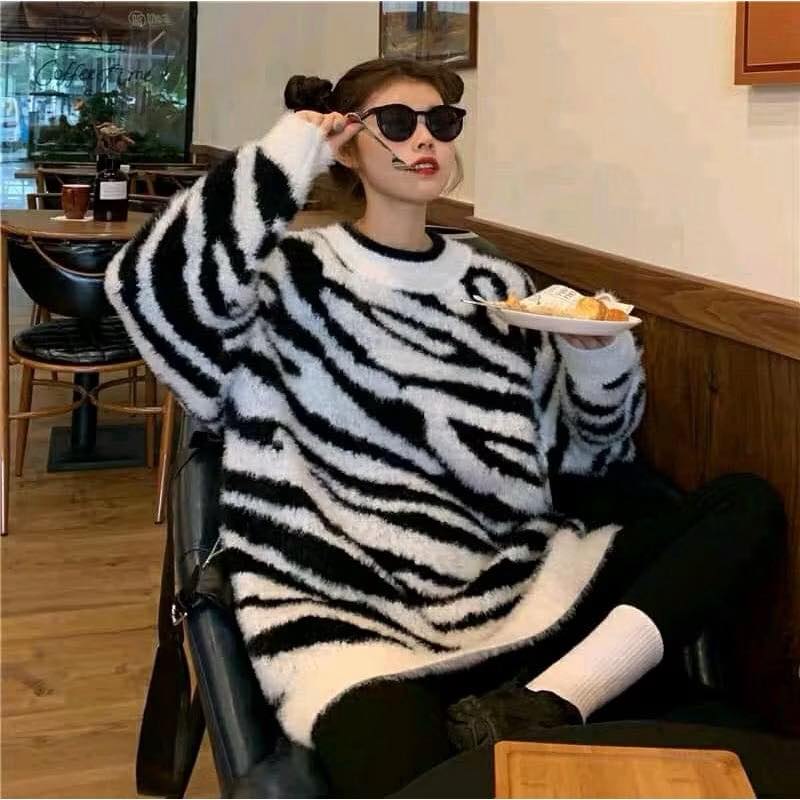 Áo sweater len lông thỏ siêu mềm mịn cao cấp