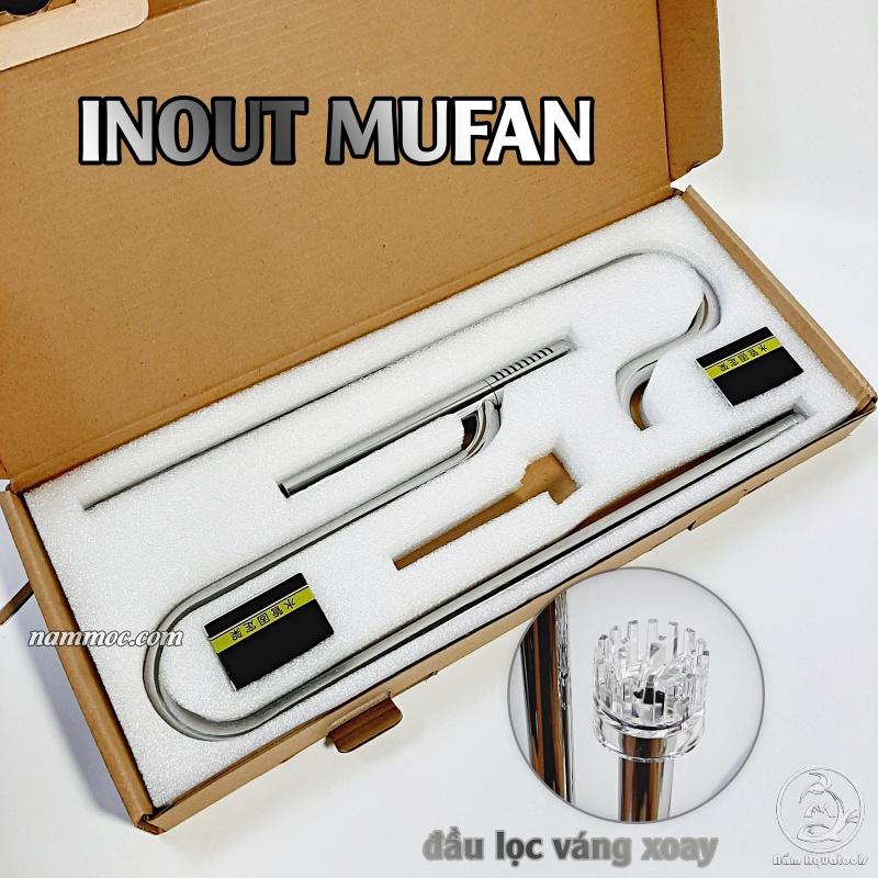 Bộ InOut inox MUFAN Phi F12 / F16 Có Lọc Váng Xoay || In Out Dùng Cho Lọc Thùng Ngoài Bể Cá Thuỷ Sinh